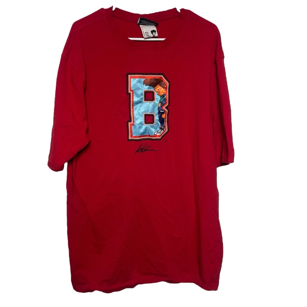 The Boondocks Huey Freeman Crew Patch Tee Shirt Men’s 3XL Red